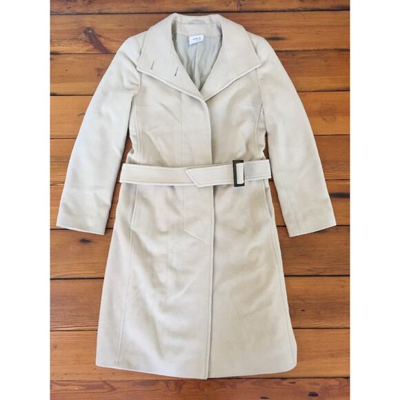Akris Jackets & Blazers - Akris Punto Wool Angora Single Breasted Belted Knee Length Peacoat Trench 6 38"